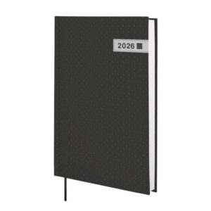 Finocam Dynamic Porto Design Agenda - Anual 2026 - Tapa Dura - Formato Y10 - 145x23x210mm - 1 Dia por Pagina - Color Negro