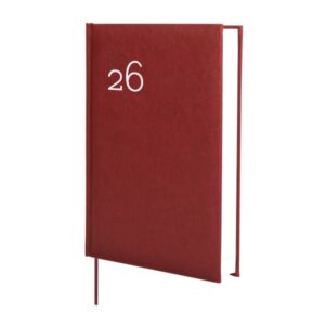 Finocam Dynamic Milano Agenda Profesional - Anual 2026 - Tapa Dura Acolchada - Formato Y10 - 143x29x210mm - 1 Dia por Pagina - Color Burdeos