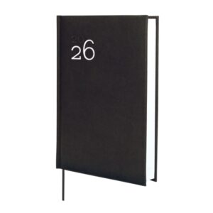 Finocam Dynamic Milano Agenda Profesional en Catalan - Anual 2026 - Tapa Dura Acolchada - Formato Y10 - 143x29x210mm - 1 Dia por Pagina - Color Negro