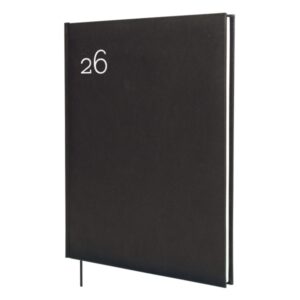 Finocam Dynamic Milano Agenda Profesional - Anual 2026 - Tapa Dura Acolchada - Formato Y12 - 214x19x275mm - Semana Vista en Vertical - Color Negro