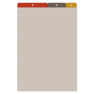 Finocam R4062 Separadores Superiores para Agendas Open - 5 Solapas - Formato A4 - 210x2x307mm - PVC - Color Marron