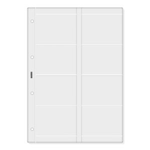 Finocam R4066 Pack de 6 Fundas Portatarjetas para Agendas Open - Formato A4 - 210x2x297mm - PVC - Color Gris Claro