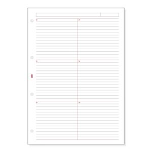Finocam R4044 Recambio para Agendas Open - Lineas Guia Horizontales - Formato A4 - 210x5x297mm - Color Blanco
