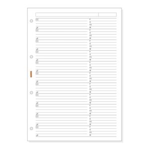 Finocam R4052 Recambio Telefonico para Agendas Open - Formato A4 - 210x5x297mm - Color Blanco