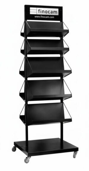 Finocam Expositor Vacio de Pie Metalico para Agendas - 4 ruedas - Color Surtidos