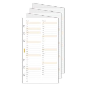 Finocam C996 Planificador de Recambio para Agendas Classic - Anual 2026 - Desplegable - Formato 609 - 94x1x171mm - Color Blanco