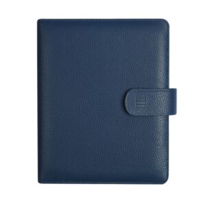 Finocam Open Piel Andrea Agenda Organizador en Catalan - Anual 2026 - Formato 1000 - 205x43x249mm - Semana Vista en Vertical - Color Azul