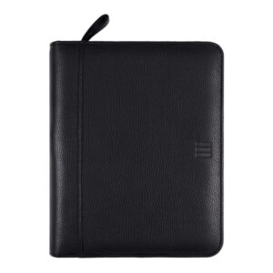 Finocam Open Piel Andrea Agenda Organizador en Catalan - Anual 2026 - Cierre de Cremallera - Formato 1000 - 224x45x270mm - Semana Vista en Vertical - Color Negro