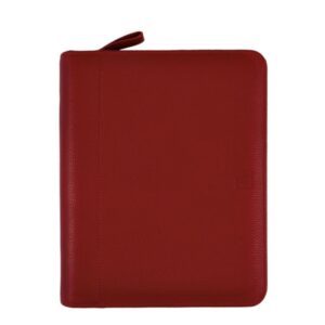 Finocam Open Piel Andrea Agenda Organizador - Cierre de Cremallera - Formato 1000 - 224x45x270mm - 1 Dia por Pagina - Color Burdeos