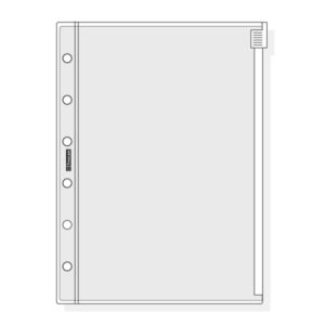 Finocam C371 Funda para Agendas Classic - Cierre de Cremallera - Formato 603 - 94x129x1mm - PVC - Color Gris Claro