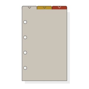 Finocam C162 Separadores Superiores para Agendas Classic - 3 Solapas - Formato 601 - 56x99x2mm - PVC - Color Marron