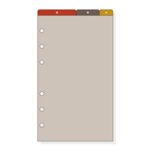 Finocam R462 Separadores Superiores para Agendas Open - 3 Solapas - Formato 400 - 91x2x162mm - PVC - Color Marron