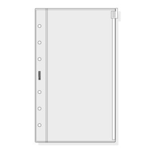 Finocam R471 Funda para Agendas Open - Cierre de Cremallera - Formato 400 - 103x2x153mm - PVC - Color Gris Claro