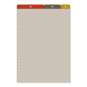 Finocam R1062 Separadores Superiores para Agendas Open - 3 Solapas - Formato 1000 - 155x2x225mm - PVC - Color Marron
