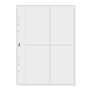 Finocam R1066 Pack de 6 Fundas Portatarjetas para Agendas Open - Formato 1000 - 158x2x217mm - PVC - Color Gris Claro