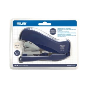 Milan 403 Since 1918 Energy Saving Grapadora - hasta 30 Hojas - Grapas 24/6 y 26/6 - Color Azul