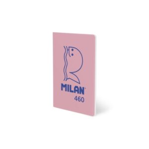 Milan 460 Since 1918 Libreta A5 Grapada - Hojas Blancas - 24 Hojas de 95g - Color Rosa
