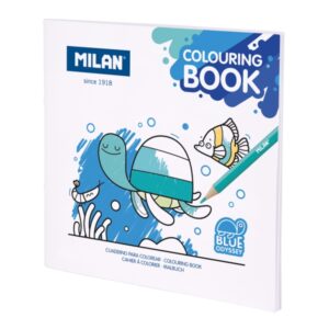 Milan Blue Odyssey Cuaderno para Colorear Microperforado - Tematica Fauna Marina - 20 Ilustraciones Detalladas