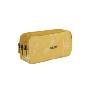 Milan Lava Estuche Portatodo - Cremallera - 3 Compartimentos - 22x11x6.5cm - Color Amarillo
