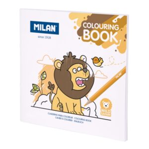 Milan Wild Safari Cuaderno para Colorear Microperforado - Tematica Fauna Salvaje - 20 Ilustraciones Detalladas