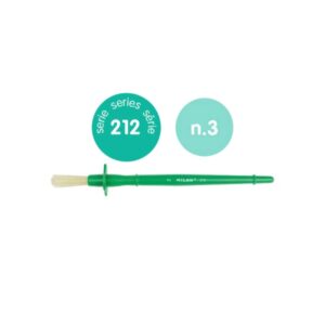 Milan 212 Pincel para Cola y Tempera Numero 3 - Cerda Natural - Color Verde