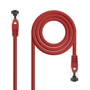 Nanocable Cable Red Latiguillo Cat.8.1 2Ghz LSZH SSTP AWG26 - Longitud 0.5m - Color Rojo