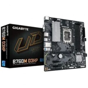 Gigabyte B760M D3HP Placa Base Intel LGA1700 4x DDR5 - M.2, SATA, PCIe3.0, HDMI, Displayport, USB 3.2 - MicroATX
