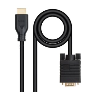 Nanocable Cable Conversor VGA a HDMI - VGA/M-HDMI/M -  1.8m - Color Negro