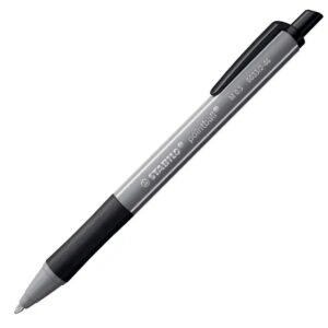 Stabilo Pointball Colorful Boligrafo Retractil - Trazo 0.5mm - Hecho con 87% Bioplastico - Grip Antideslizante - Recargable - Color Negro