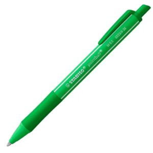 Stabilo Pointball Colorful Boligrafo Retractil - Trazo 0.5mm - Hecho con 87% Bioplastico - Grip Antideslizante - Recargable - Color Verde