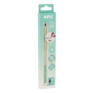 Apli Infinite Pencil Nordik Pack de Lapiz Infinito HB + Mina de Recambio + Tapon Protector - Para Escribir hasta 16km - Color Verde