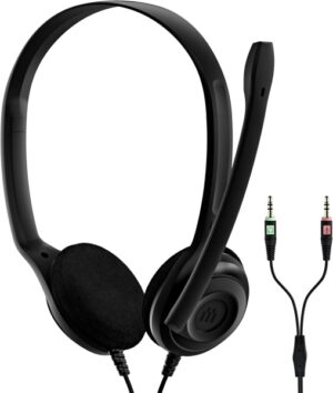 Epos PC 3 Chat Auriculares Estereo con Microfono - Jack 3.5mm - Cable de 2m - Color Negro