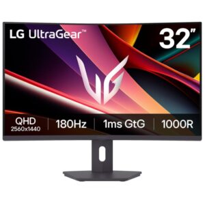 LG UltraGear Monitor 31.5" Curvo 1000R VA QHD FreeSync 180Hz - Respuesta 1ms - 16:9 - HDMI, DisplayPort - VESA 100x100mm