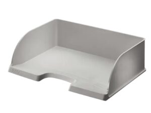 Leitz Plus Jumbo Bandeja Portadocumentos de Gran Capacidad - Acceso Apaisado - Hasta 10uds Apilables - Color Gris