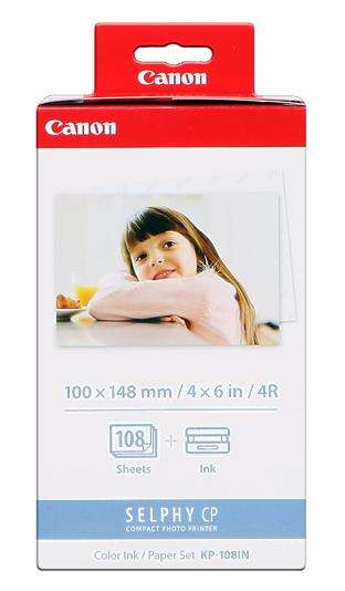 Canon KP108IN Pack de Tinta Original y 108 Hojas Papel Fotografico, 100x148 mm - 3115B001