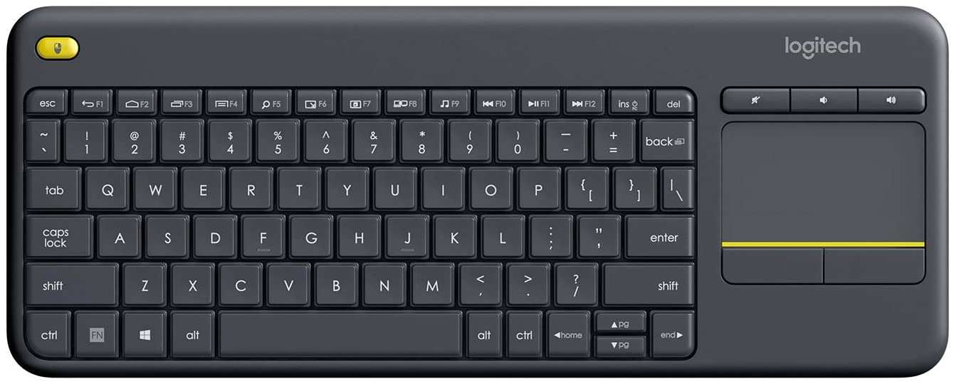 Logitech K400 Plus Teclado Inalambrico Touchpad - PC, TV - Color Negro