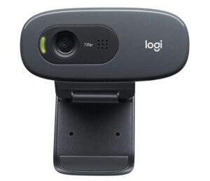 Logitech C270 Webcam HD 720p - 3Mpx - USB 2.0 - Microfono Integrado - Angulo de Vision 60º - Enfoque Fijo - Cable de 1.50 - Color Negro