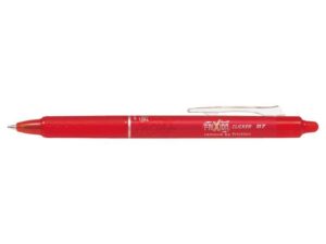 Pilot Frixion Clicker Boligrafo de Gel Borrable Retractil - Punta de Bola 0.7mm - Trazo 0.4mm - Grip Ergonomico - Color Rojo