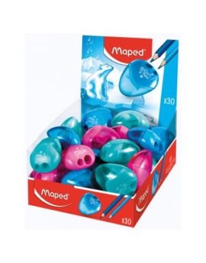 Maped I-Gloo Sacapuntas de 1 Orificio con Deposito de Gran Capacidad - Forma Ergonomica - Colores Surtidos