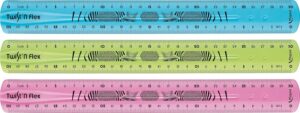 Maped Twist´n Flex Regla de Flexible 30cm - Irrompible - Doble Graduacion - Colores Aleatorios Azul, Rosa y Verde