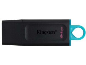 Kingston DataTraveler Exodia Memoria USB 64GB - USB 3.2 Gen 1 - Con Tapa - Enganche para Llavero - Color Negro (Pendrive)