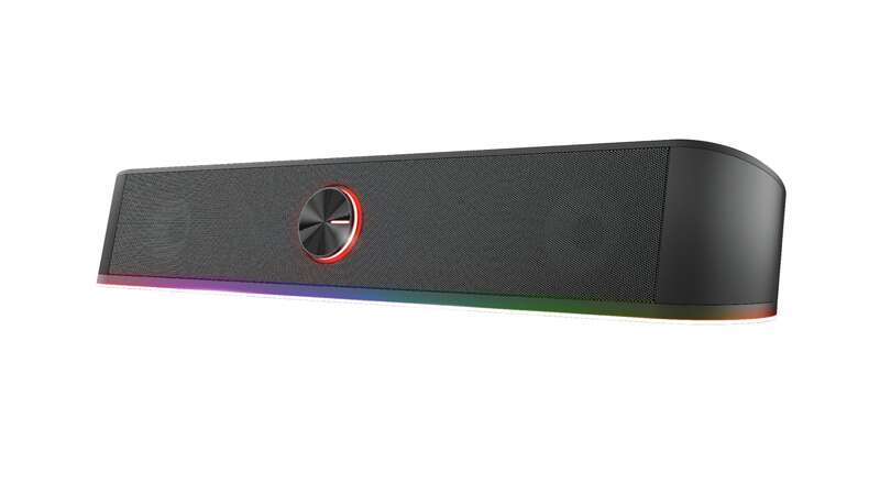 Trust GXT 619 Thorne Barra de Sonido Gaming 12W - Iluminacion RGB - Jack 3.5mm - Control de Volumen - Color Negro