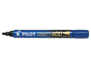 Pilot Rotulador Permanente 400 - Punta Biselada 4,5mm - Trazo 4mm - Color Azul