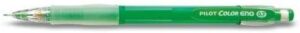 Pilot Color Eno H-197 Portaminas 0.7mm - Grip de Goma - Goma de Borrar - Mina de Color Verde