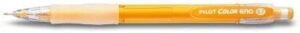 Pilot Portaminas Color Eno H-197 - Trazo 0.7mm - Grip de Goma - Goma de Borrar - Mina Color Naranja