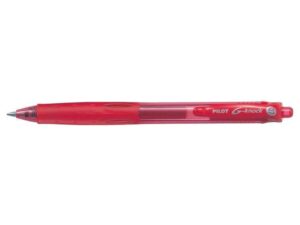 Pilot Boligrafo de Gel G-Knock - Recargable - Fabricado con Plastico Reciclado - Punta de Bola 0.7mm - Trazo 0.32mm - Color Rojo