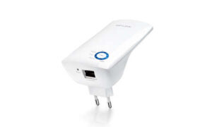TP-Link Repetidor Amplificador Extensor de Red WiFi N300 - Hasta 300Mbps - IEEE 802.11n - 10/100 Mbps - Boton WPS - 2 Antenas Internas