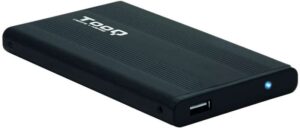 Tooq Carcasa Externa HDD/SDD 2.5" hasta 9,5mm SATA USB 2.0 - Color Negro