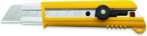 Olfa NH-1 Cutter con Bloqueo de Trinquete - Empuñadura de Goma - Canal de Acero Inoxidable