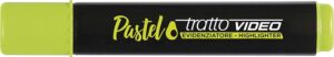 Tratto Video Pastel Marcador Fluorescente - Punta Biselada - Tinta al Agua - Secado Rapido - Color Verde Aguacate